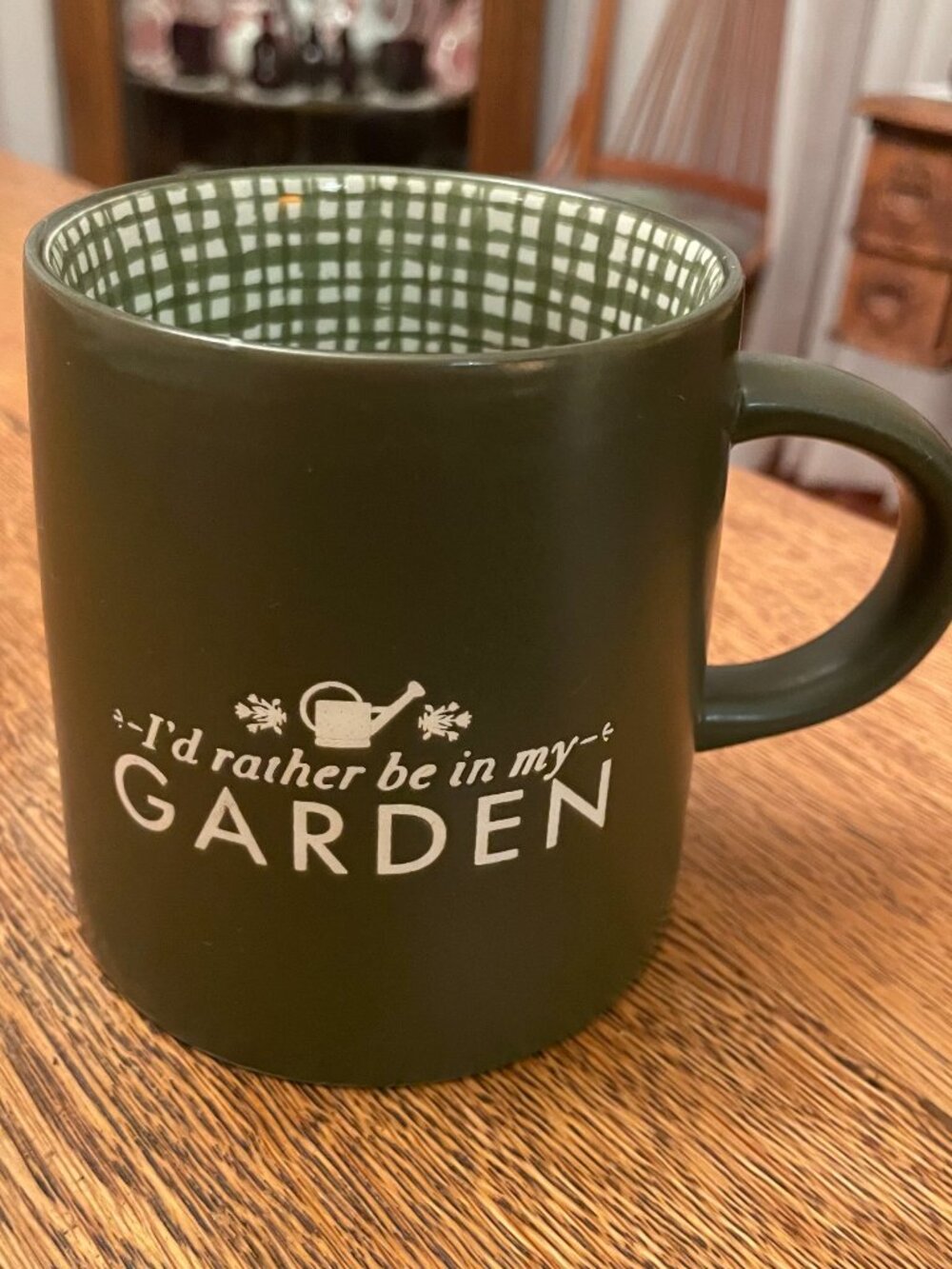 I'd Rather Be In My Garden Green Coffee Cup 17 ounces by Place & Time
